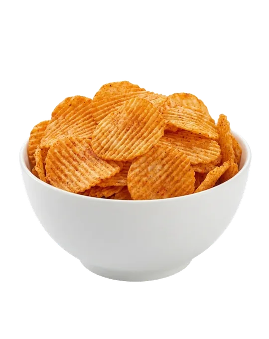 Kinmin Tangy Tomato chips in a bowl