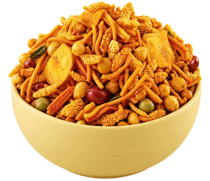 Kinmin Jhal Tikha Mixture in a bowl